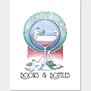 Books & Bottles Posters and Art